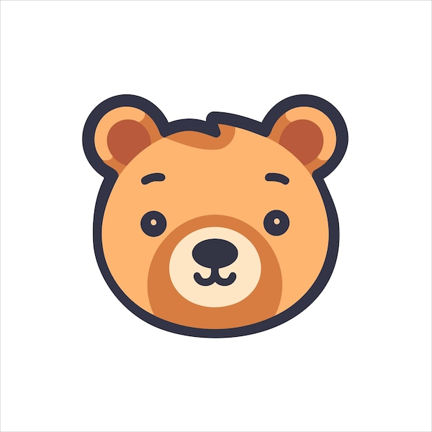 Este lindo logotipo de urso em ilustração vetorial adiciona um toque de charme e simpatia a qualquer design