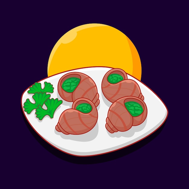 Este menu de escargot vetorial é o complemento perfeito para qualquer restaurante ou projeto com tema culinário