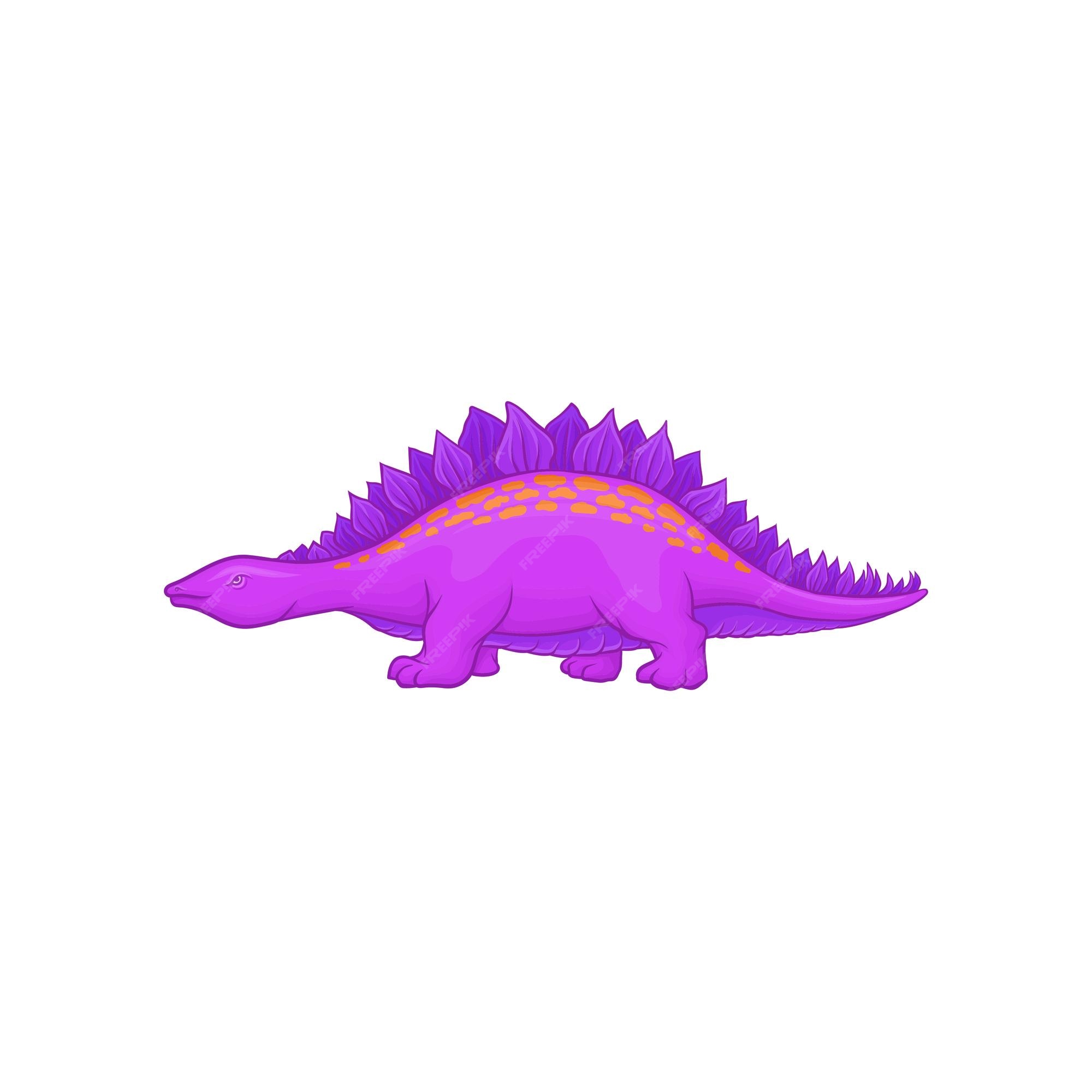 Estegossauro roxo dos desenhos animados dinossauro do período