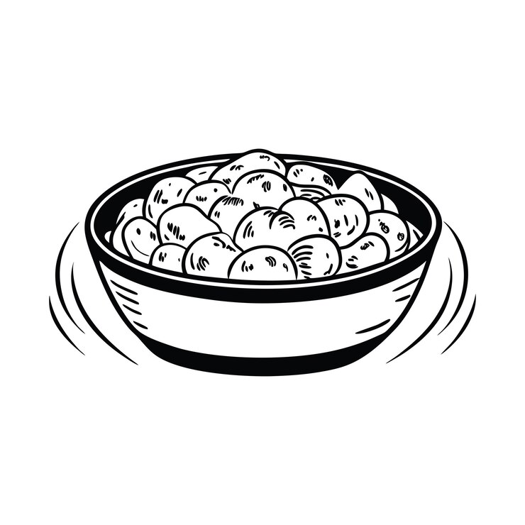 Vetor estes benefícios da batata de comer salada de batata svg