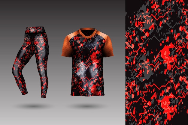 Vetor estilo abstrato para leggings esportivas e camiseta