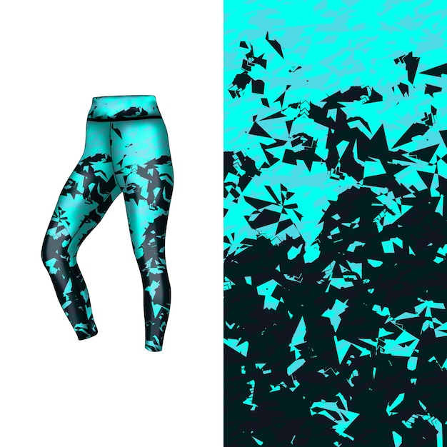 Estilo abstrato para leggings esportivas