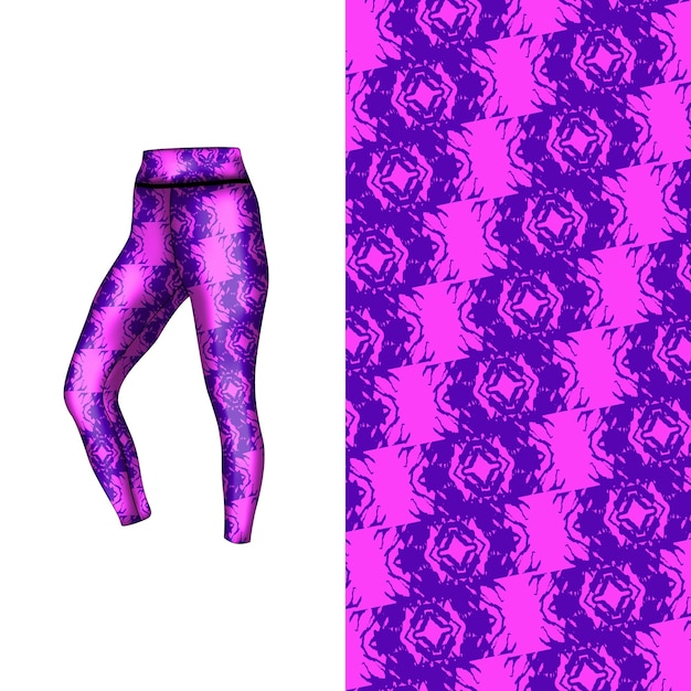 Vetor estilo abstrato para leggings esportivas