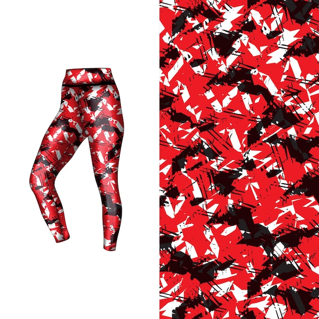 Estilo abstrato para leggings esportivas