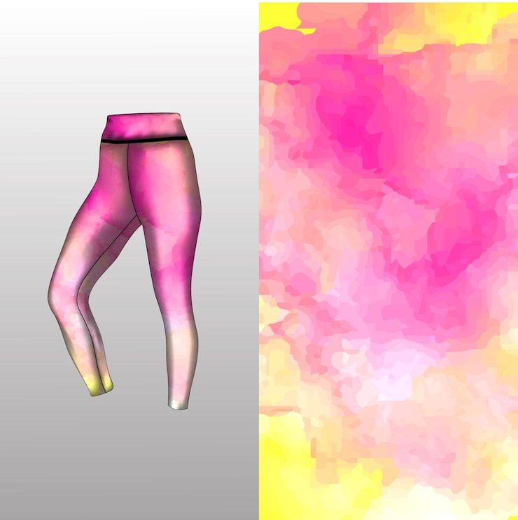 Vetor estilo abstrato para leggings esportivas