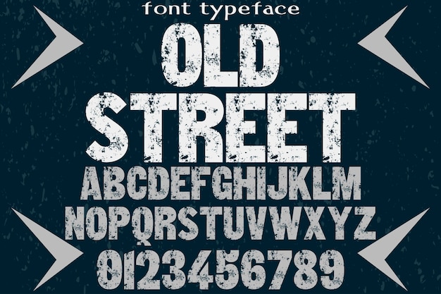 Vetor estilo antigo fonte tipografia design rua