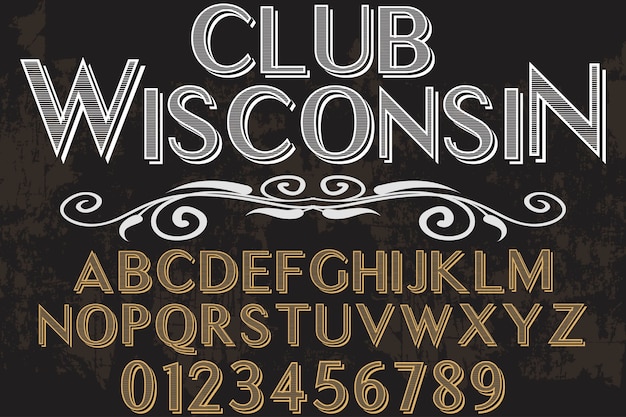 estilo antigo tipo de letra font design club wisconsin