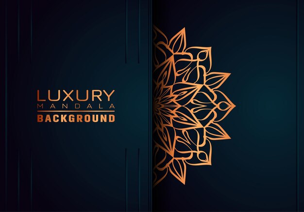 Estilo arabesco de fundo de mandala ornamental de luxo