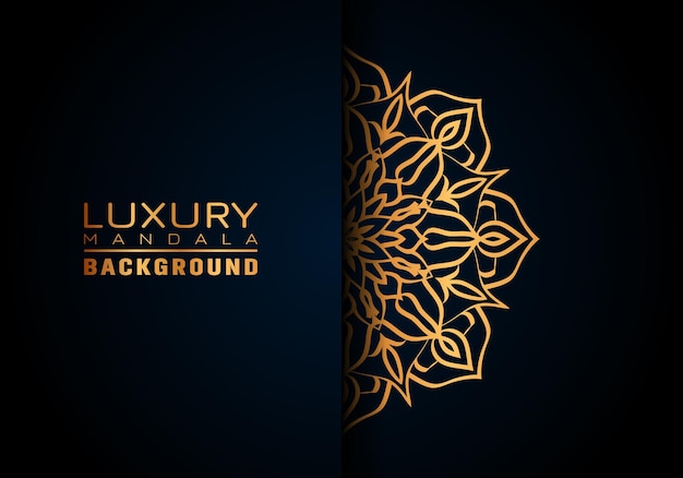 Estilo de arabesco de fundo de logotipo de mandala ornamental de luxo