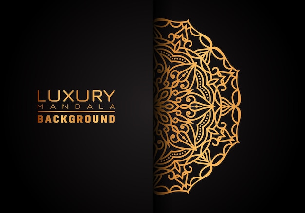 Estilo de arabesco de fundo de logotipo de mandala ornamental de luxo