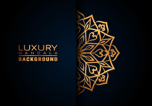 Estilo de arabesco de fundo de logotipo de mandala ornamental de luxo