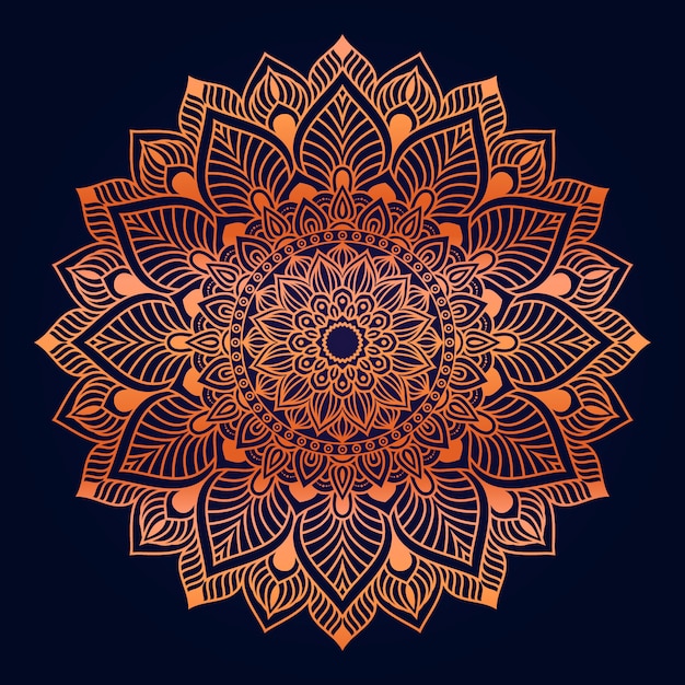 Estilo de arabesco de fundo de mandala de luxo flor