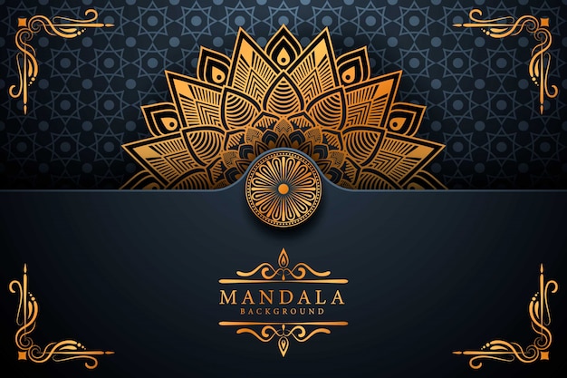 Estilo de arabesco de fundo de mandala de luxo flor