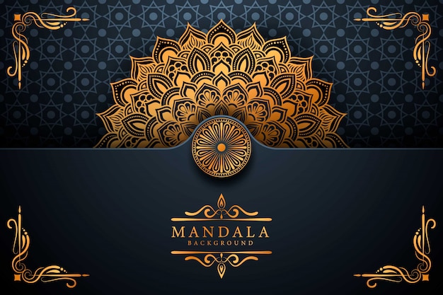 Estilo de arabesco de mandala de luxo luxo