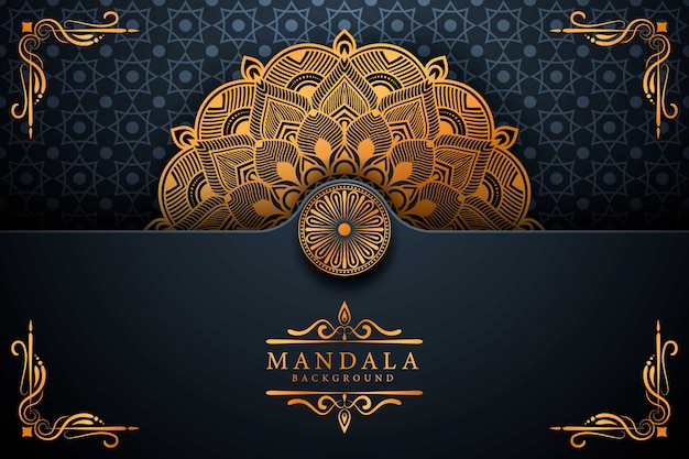 Estilo de arabesco de mandala de luxo luxo