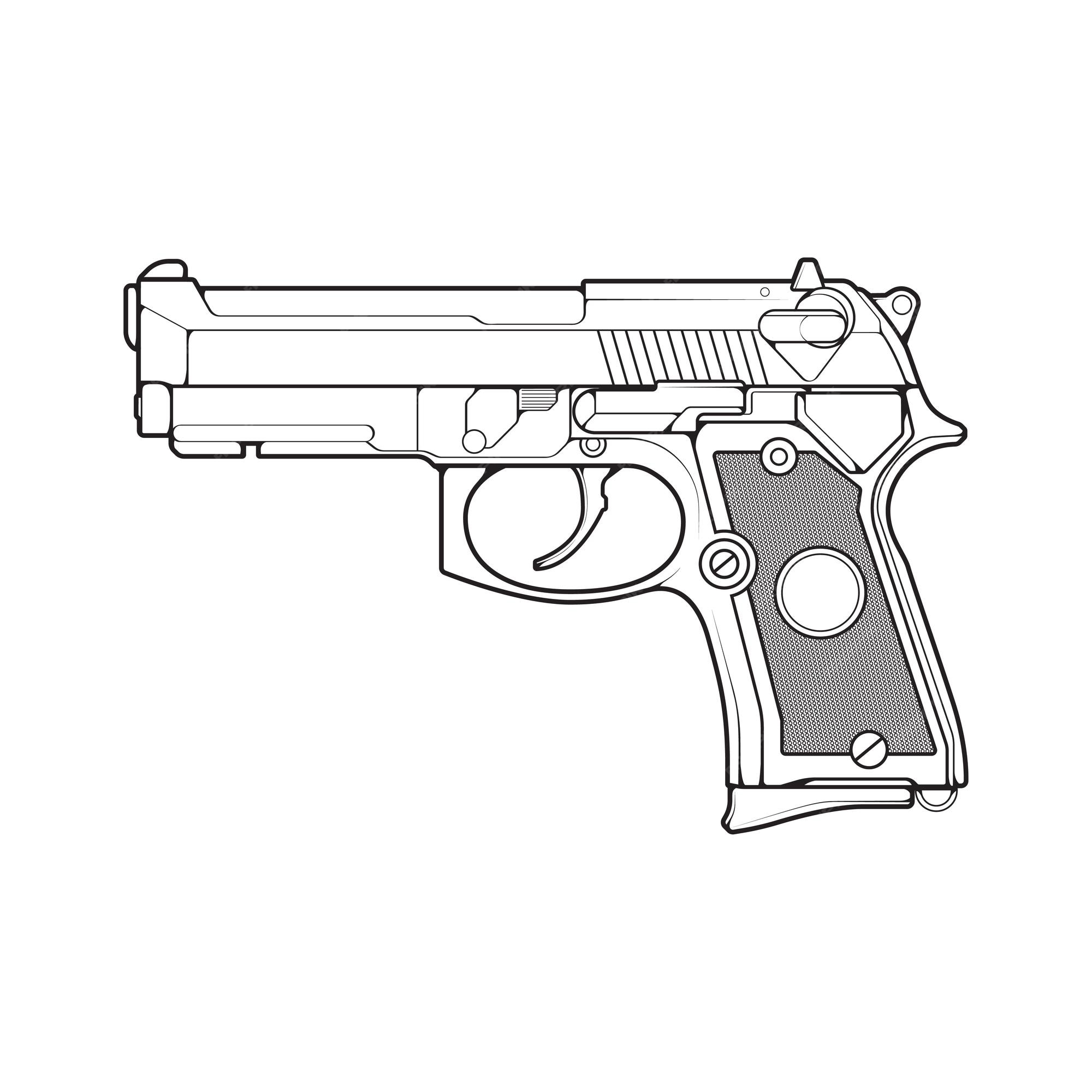 Desenho De Linha Linear Arma Contorno Fogo Vetor PNG , Desenho De Arma,  Desenho De Asa, Desenho De Orelha Imagem PNG e Vetor Para Download Gratuito