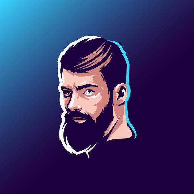 Estilo de barba com vetor de design