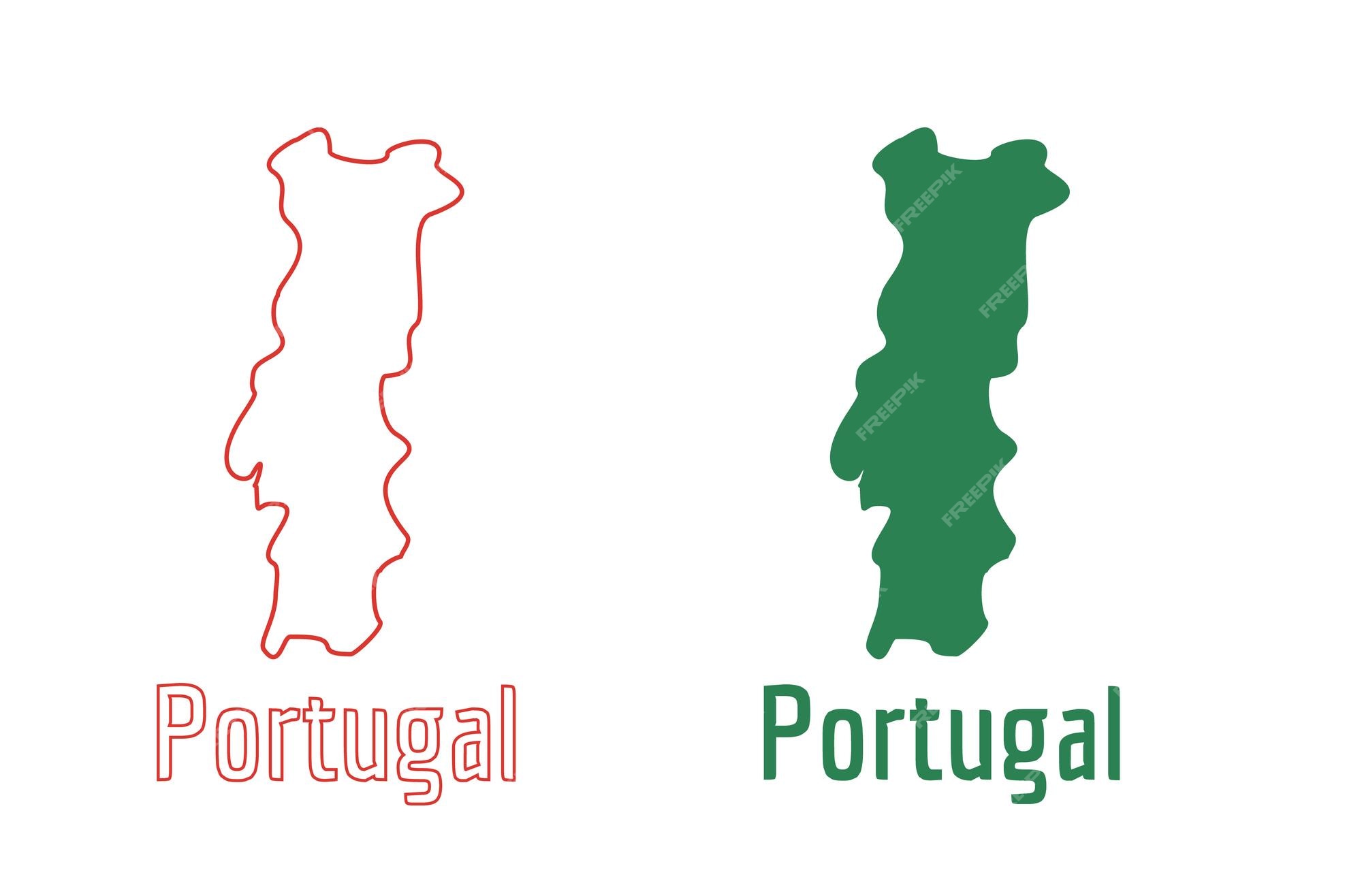 Mapa De Sinalizador De Contorno Portugal. Ilustração Vetorial Do Símbolo  Nacional. Desenho Gráfico Do Elemento Patriótico Ilustração do Vetor -  Ilustração de emblema, mapa: 228036097