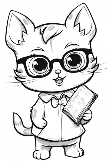 Desenhos de Gato para Colorir - Curso Completo de Pedagogia