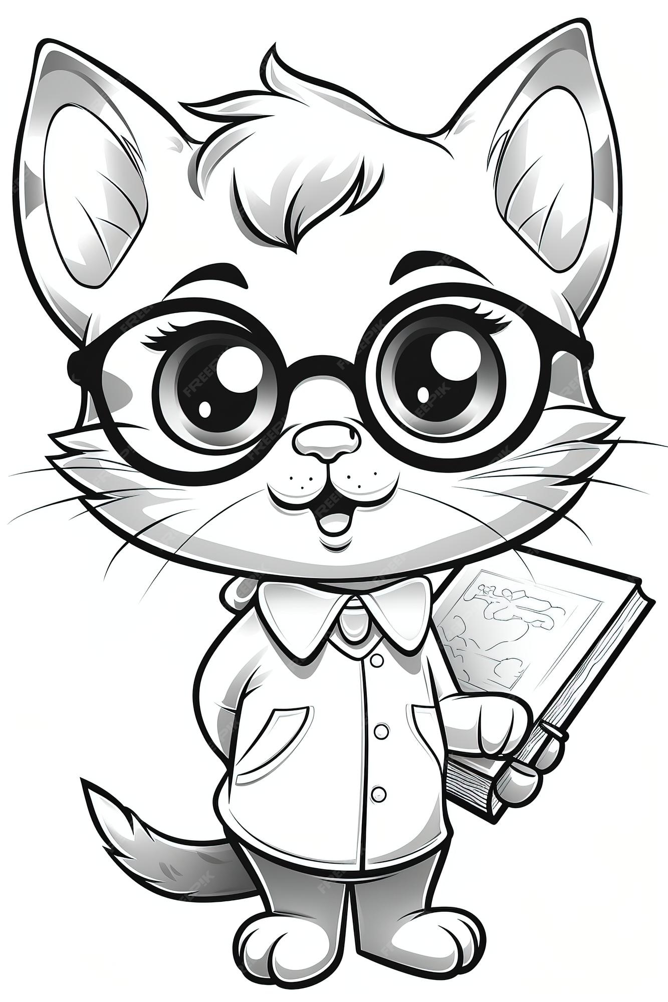 Desenhos de Gato para Colorir - Curso Completo de Pedagogia