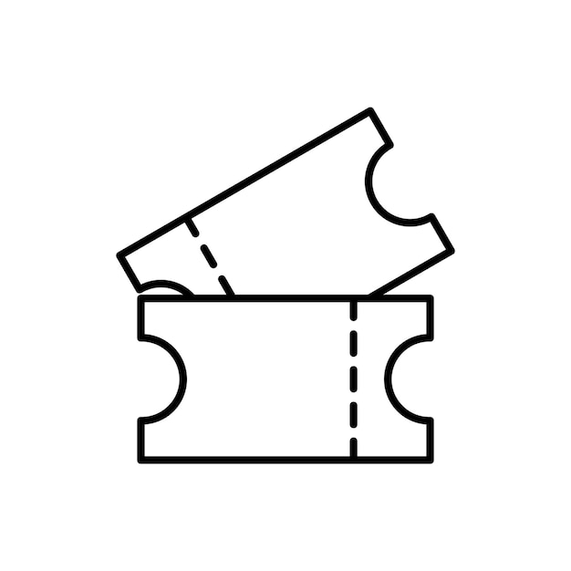 estilo de desenho vetorial do ícone do bilhete de admissão