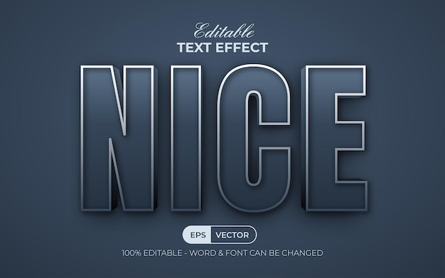 Estilo de efeito de texto agradável efeito de texto editável