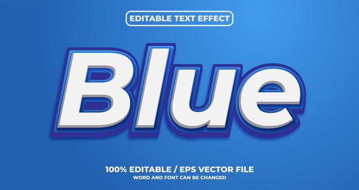 Estilo de efeito de texto azul