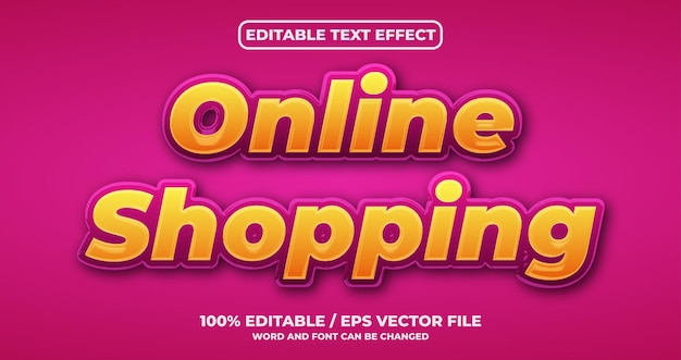 Estilo de efeito de texto de compras online