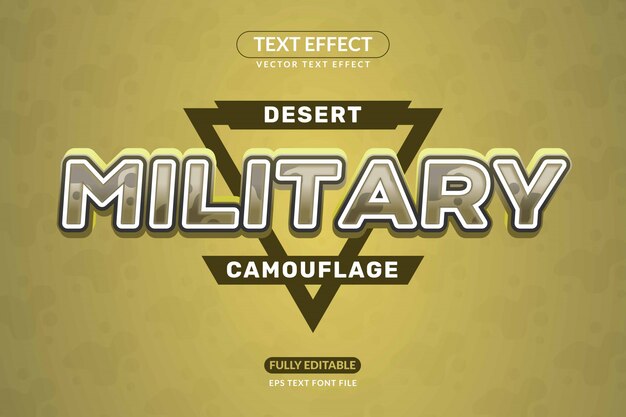 Estilo de efeito de texto de exército militar de camuflagem editável