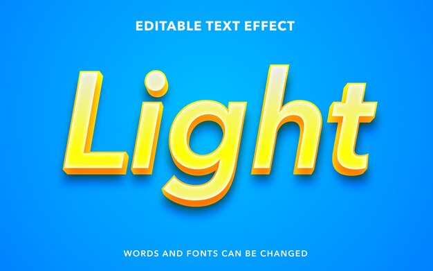 estilo de efeito de texto editável leve