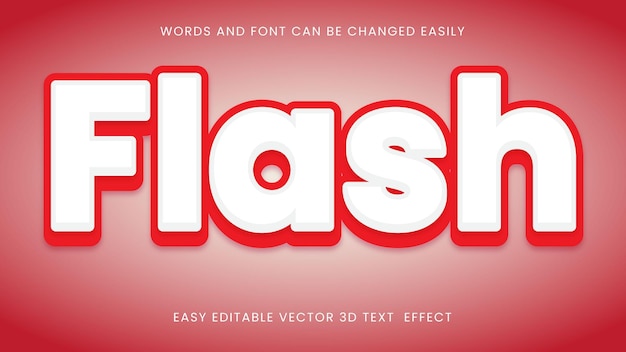 Estilo de efeitos de texto 3d em flash