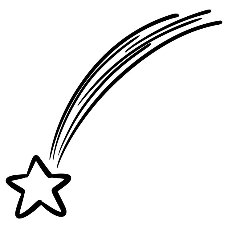 Vetor estilo de esboço de doodle de desenho animado de estrelas ilustração desenhada à mão para design conceitual