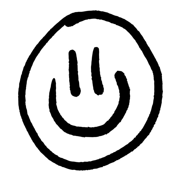 Vetor estilo de esboço do doodle de ilustração vetorial do ícone do rosto sorridente para design conceitual