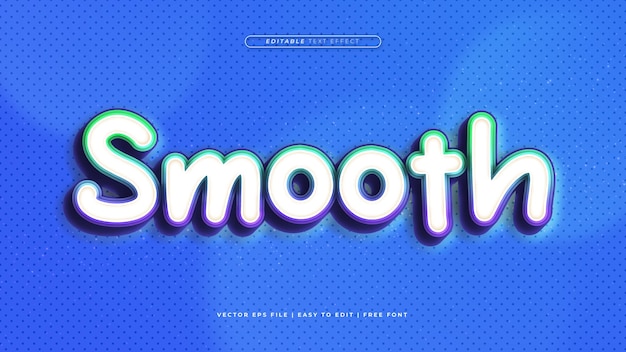 Estilo de fonte de efeito de texto 3D editável azul e branco