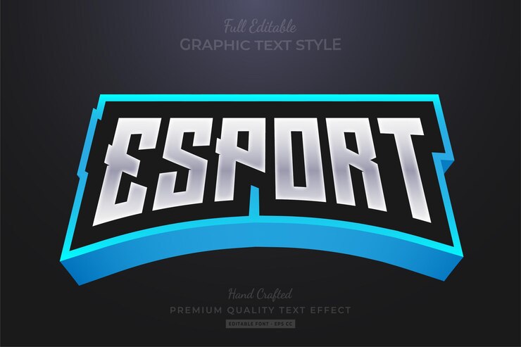 Estilo de fonte de efeito de texto editável da equipe Esport