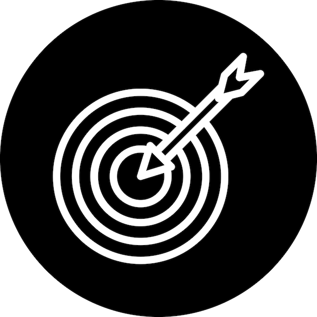 Estilo de ícone alvo de design vetorial