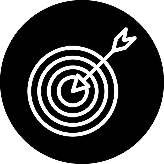 Estilo de ícone alvo de design vetorial