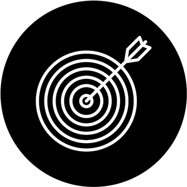 Estilo de ícone alvo de design vetorial