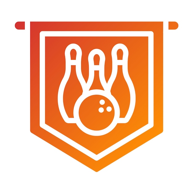 Estilo de ícone da liga de bowling de design vector