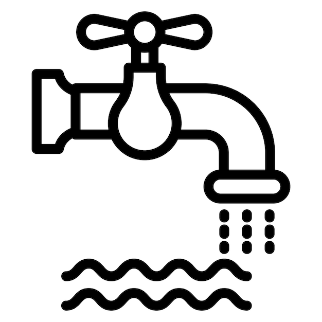 Vetor estilo de ícone de água residual de design vetorial