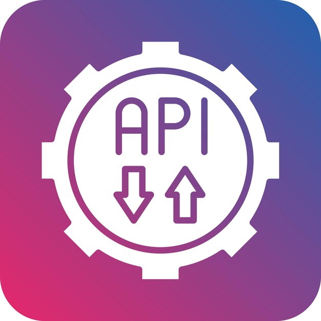 Estilo de ícone de api de design vetorial