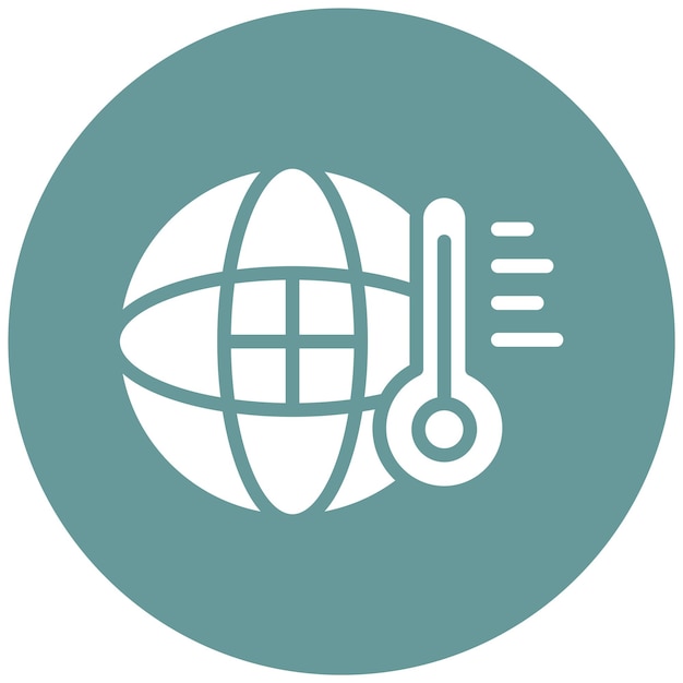 Estilo de ícone de aquecimento global de design vetorial