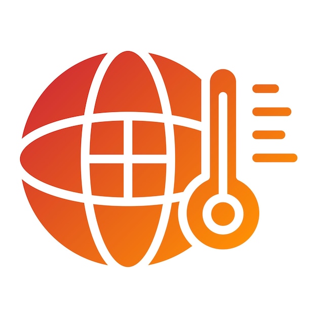 Estilo de ícone de aquecimento global de design vetorial