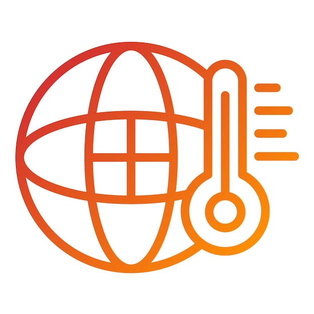 Estilo de ícone de aquecimento global de design vetorial
