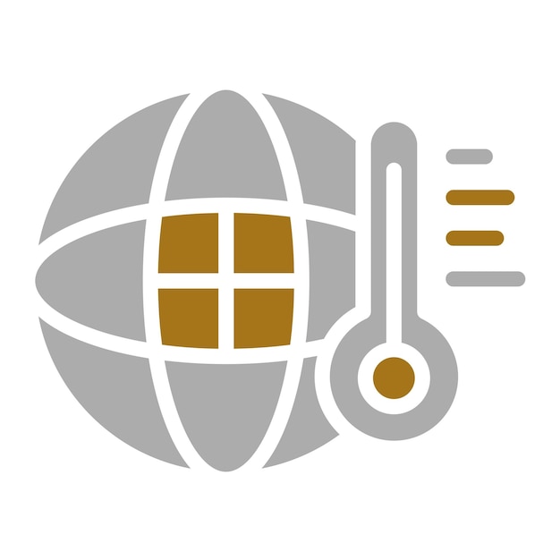 Estilo de ícone de aquecimento global de design vetorial
