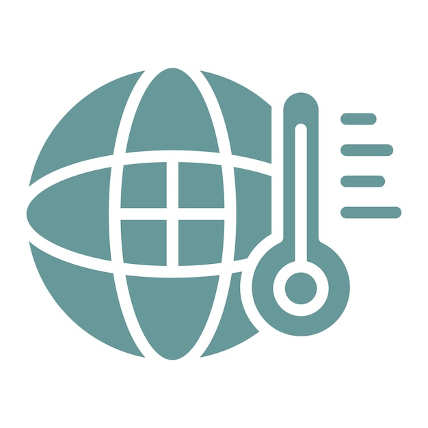 Estilo de ícone de aquecimento global de design vetorial