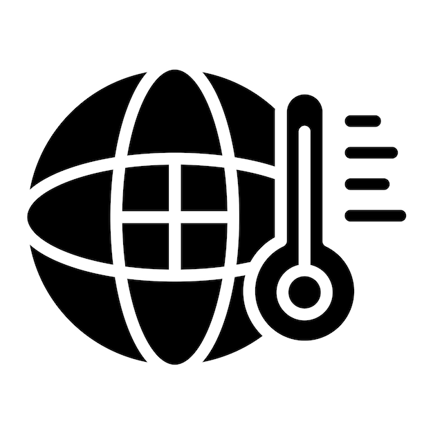 Estilo de ícone de aquecimento global de design vetorial