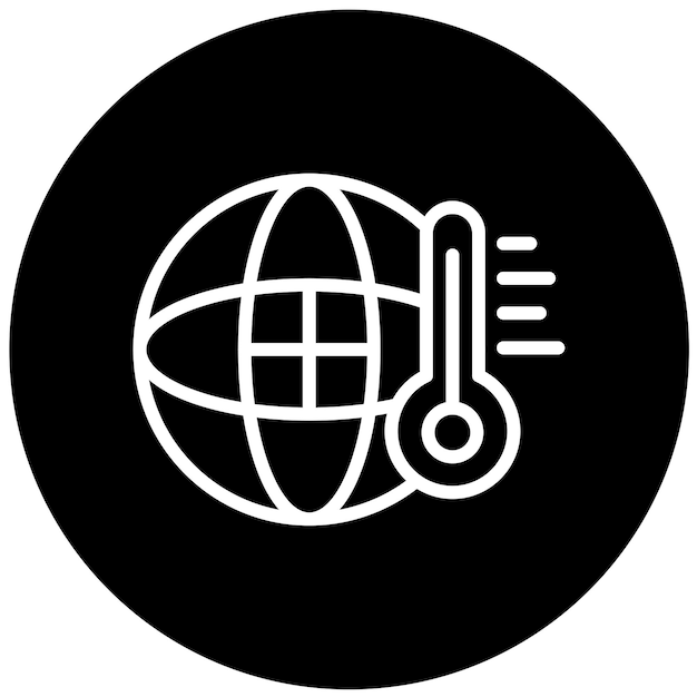 Estilo de ícone de aquecimento global de design vetorial