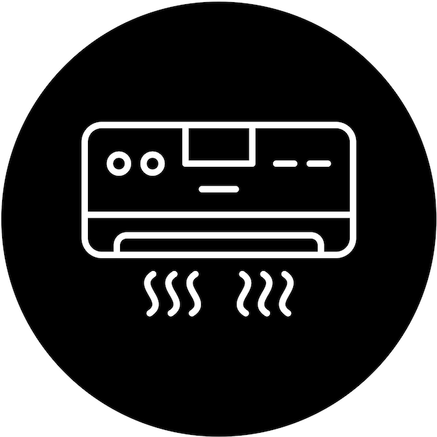 Estilo de ícone de ar condicionado de design vetorial
