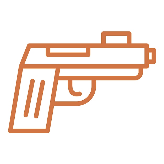 Estilo de ícone de arma de design vetorial
